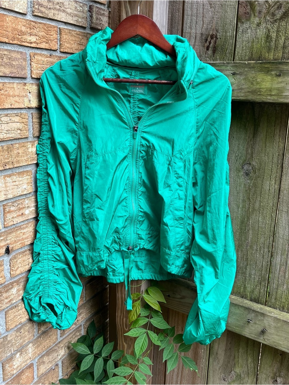 FP Movement by Free People Lightweight Packable Hooded Jacket - Teal Green